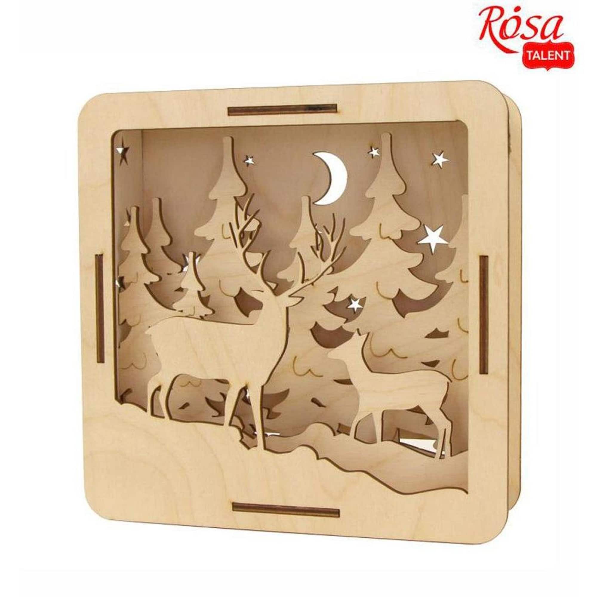 Rosa Talent 8.5" Deer in the Forest 3D Composition Décor